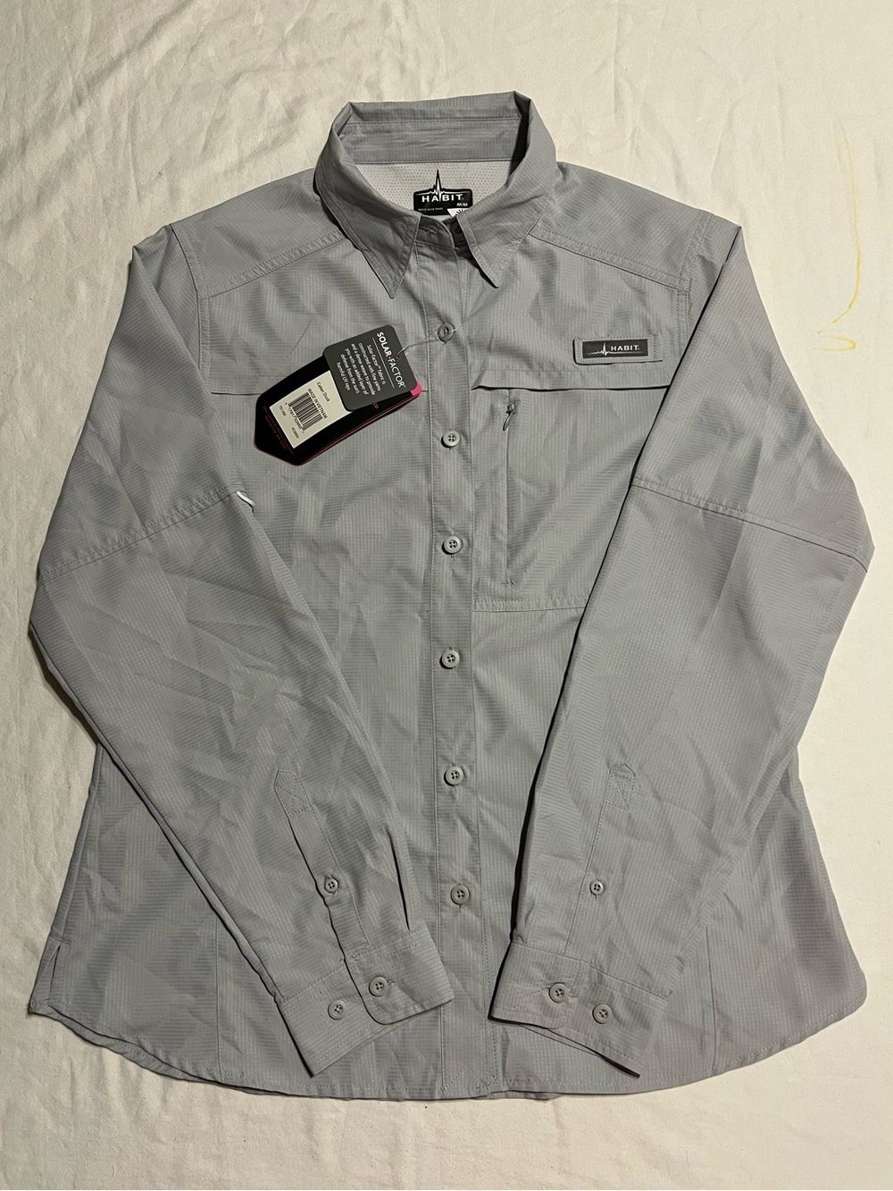 Habit Men's Light Gray Lightweight Shirt Jacket